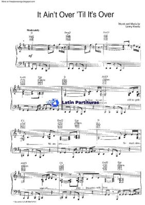 “It Ain’t Over ‘Til It’s Over” - Len Goodman: Uma ode melancólica ao amor perdido embalada por grooves contagiosos e um vocal atemporal.